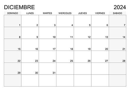 Calendario diciembre 2024 (el domingo es el primer día de la semana) calendario-2024-diciembre-desde-el-domingo-01