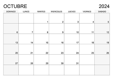 Calendario octubre 2024 (el domingo es el primer día de la semana) calendario-2024-octubre-desde-el-domingo-01