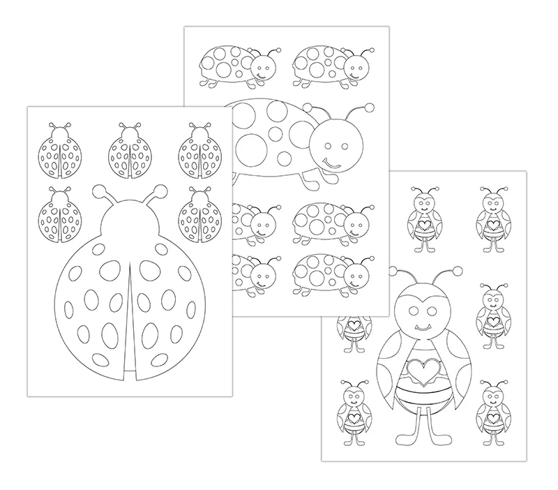 Plantilla de mariquita para imprimir Plantilla-de-mariquita